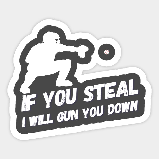 Stealing? I gun you down Sticker by DvR-Designs